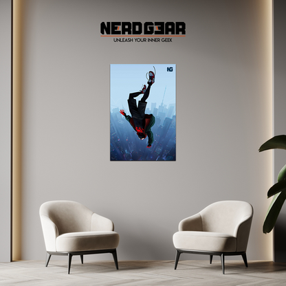 Miles SpiderMan Metal Poster