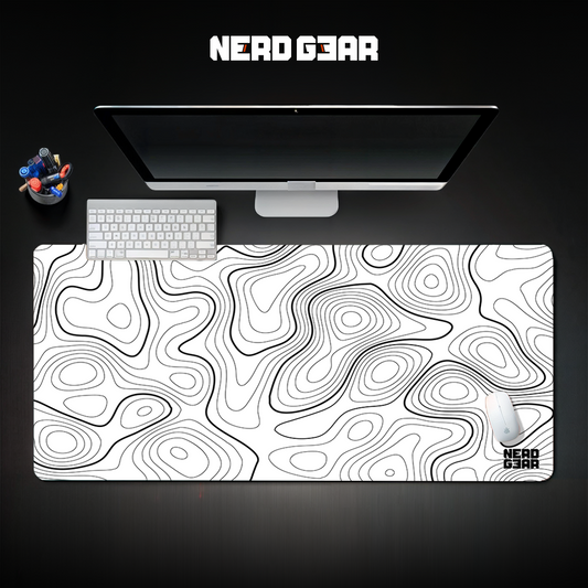 Topography Lines White NerdMat